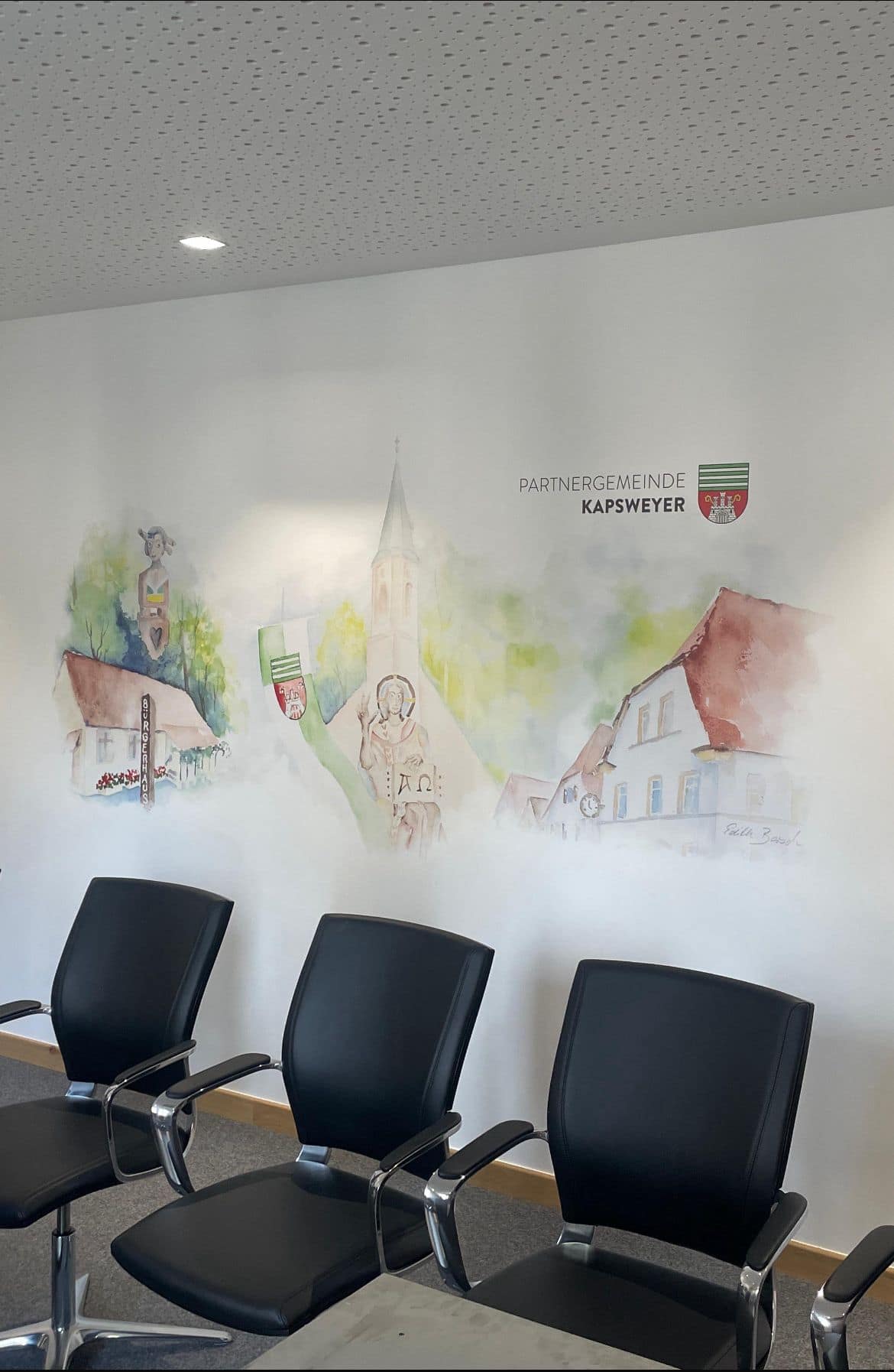 Wanddruck in einem Konferenzraum