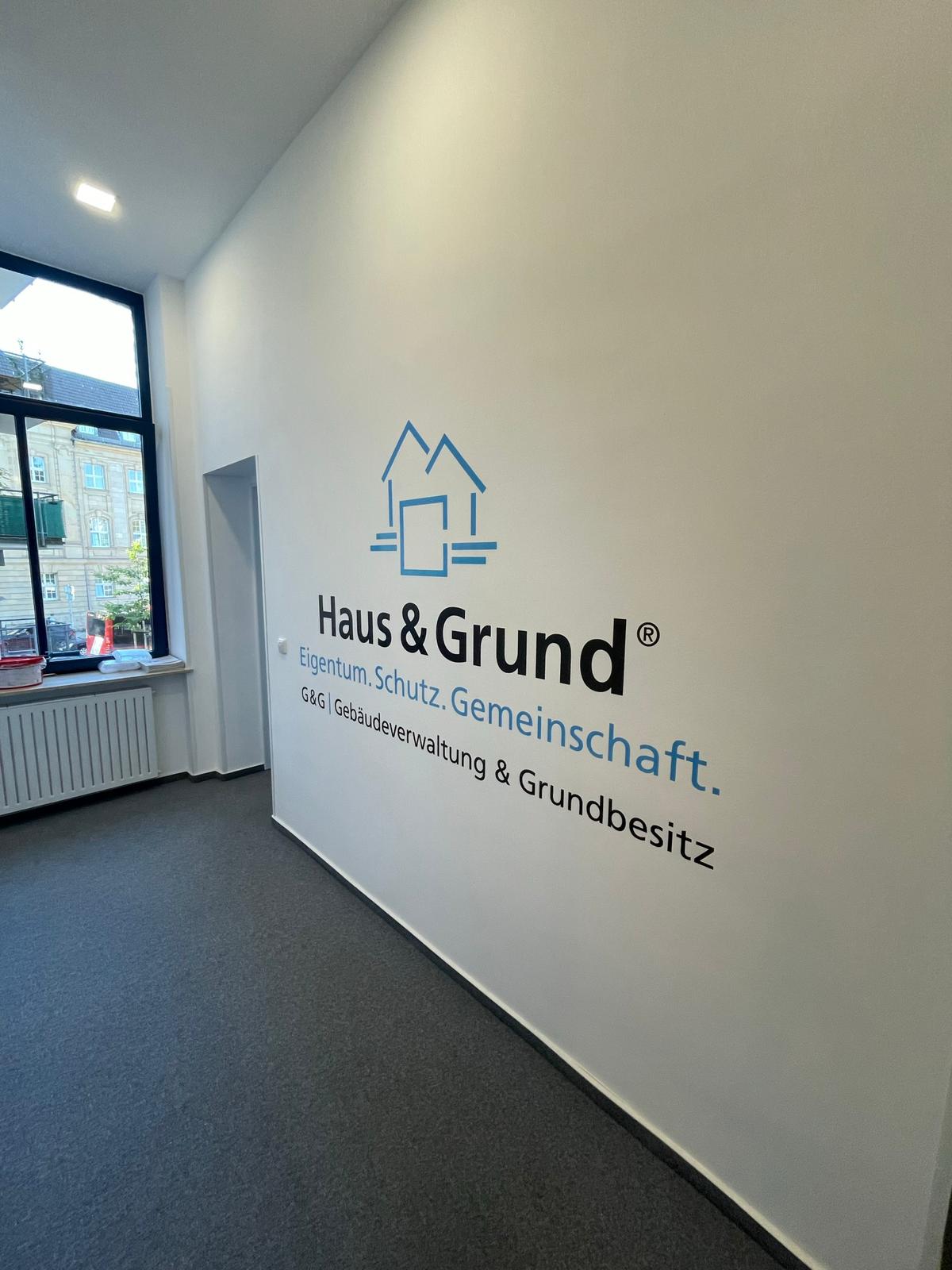 Aufbereitetes Motiv auf einer Wandfläche
